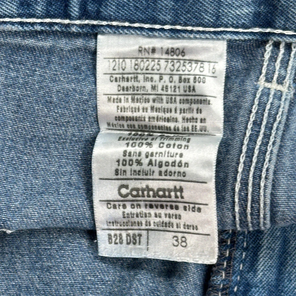 Carhartt Carpenter Shorts - 38W 9L Blue Cotton - Image 6