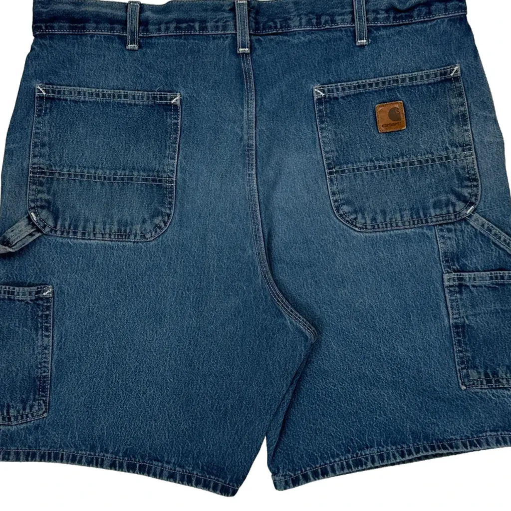 Carhartt Carpenter Shorts - 38W 9L Blue Cotton - Image 7