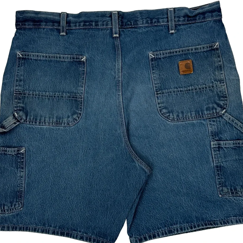 Carhartt Carpenter Shorts - 38W 9L Blue Cotton - Image 8