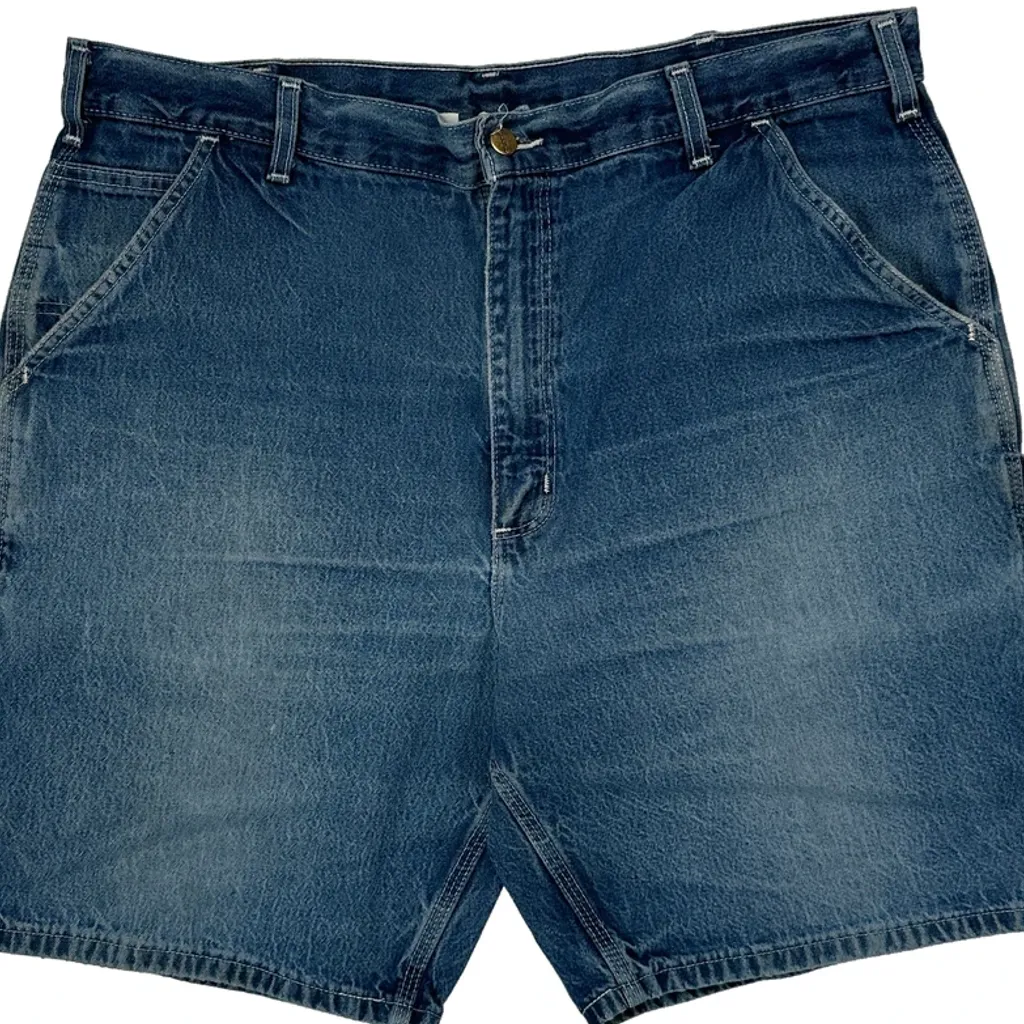 Carhartt Carpenter Shorts - 38W 9L Blue Cotton - Image 9