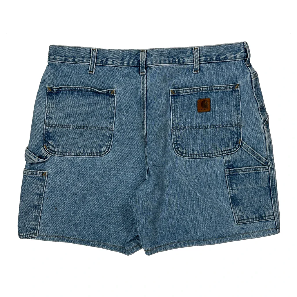 Carhartt Carpenter Shorts - 38W 6L Blue Cotton