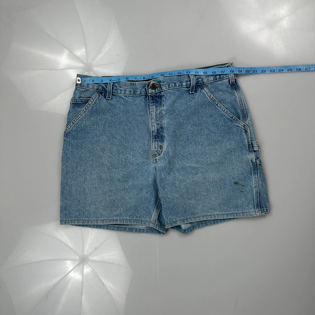 Carhartt Carpenter Shorts - 38W 6L Blue Cotton - Image 3