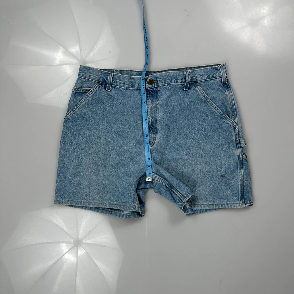 Carhartt Carpenter Shorts - 38W 6L Blue Cotton - Image 5