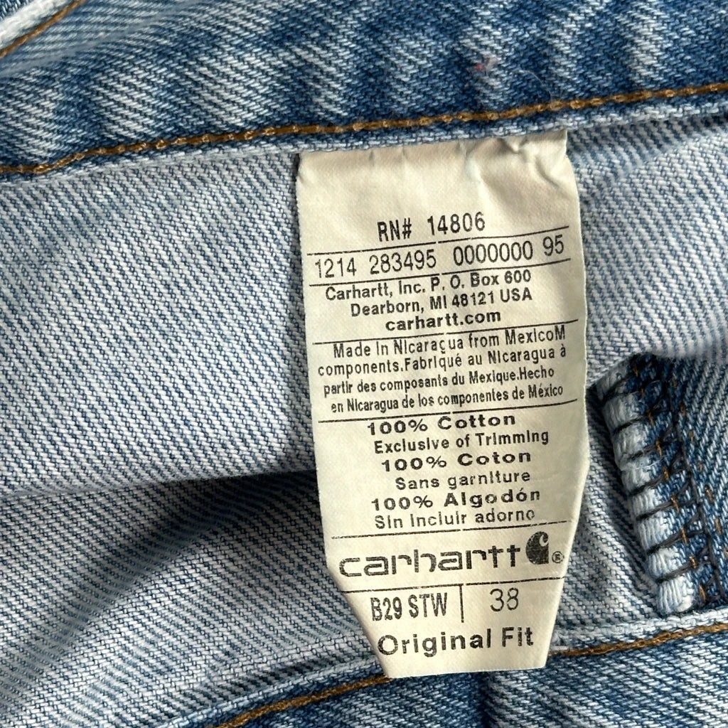 Carhartt Carpenter Shorts - 38W 6L Blue Cotton - Image 6