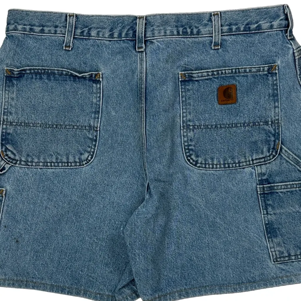 Carhartt Carpenter Shorts - 38W 6L Blue Cotton - Image 7
