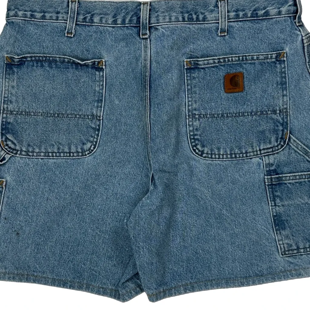 Carhartt Carpenter Shorts - 38W 6L Blue Cotton - Image 8
