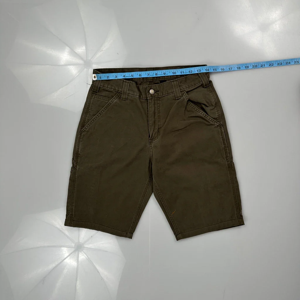 Carhartt Carpenter Shorts - 28W 10L Brown Cotton - Image 3
