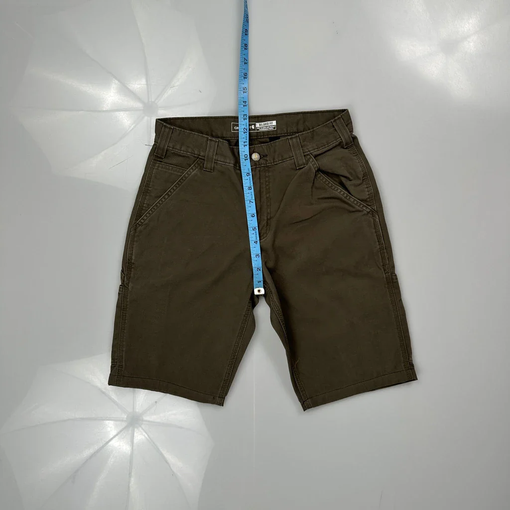 Carhartt Carpenter Shorts - 28W 10L Brown Cotton - Image 4