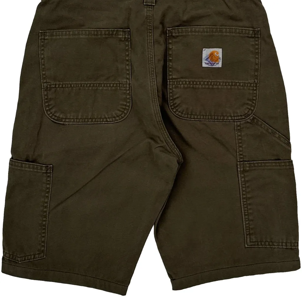 Carhartt Carpenter Shorts - 28W 10L Brown Cotton - Image 7