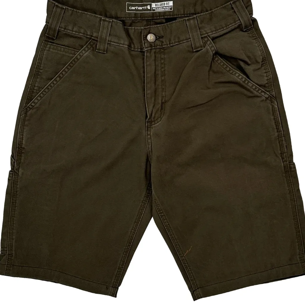 Carhartt Carpenter Shorts - 28W 10L Brown Cotton - Image 8