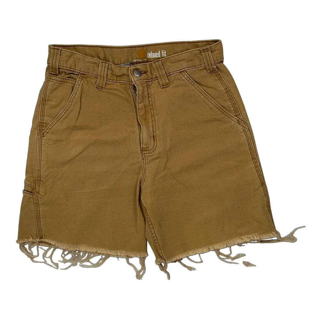 Carhartt Carpenter Shorts - 30W 6L Brown Cotton - Image 2