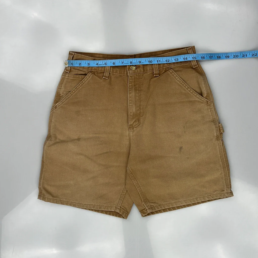 Carhartt Carpenter Shorts - 30W 10L Brown Cotton - Image 3