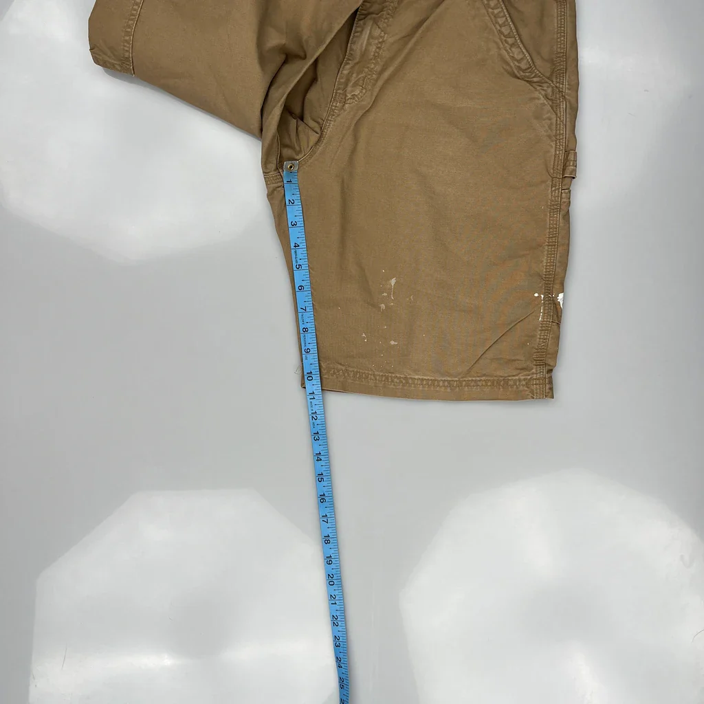 Carhartt Carpenter Shorts - 31W 11L Brown Cotton - Image 5