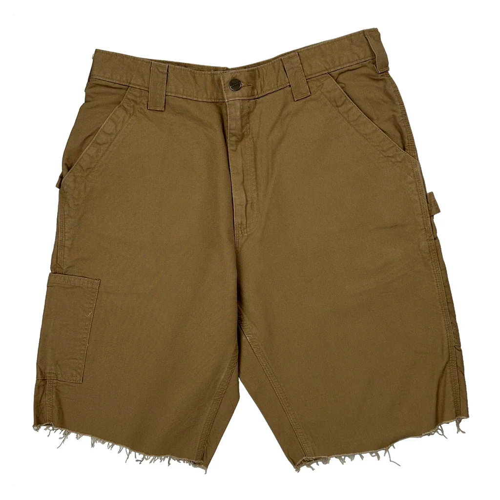 Carhartt Carpenter Shorts - 31W 10L Brown Cotton - Image 2