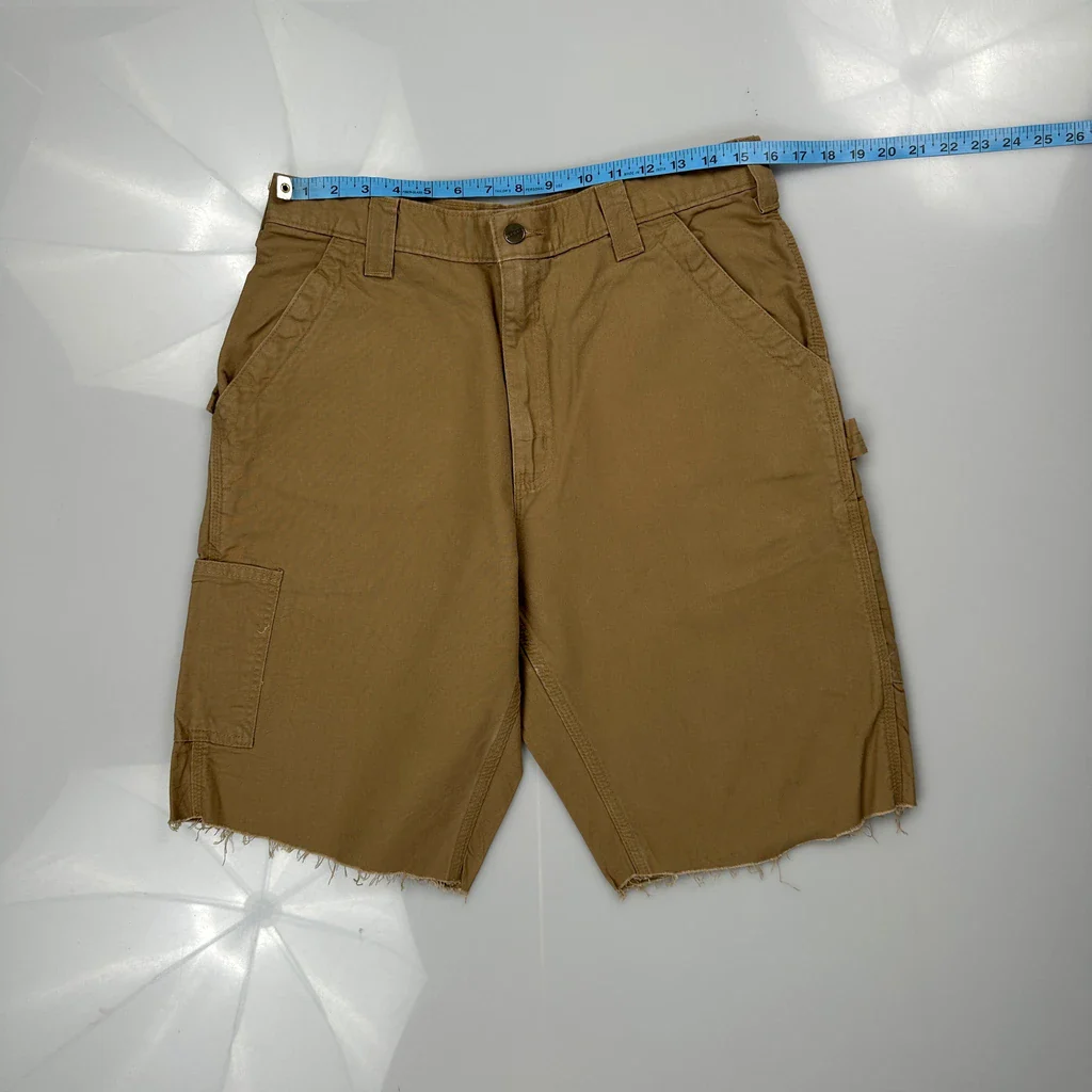 Carhartt Carpenter Shorts - 31W 10L Brown Cotton - Image 3