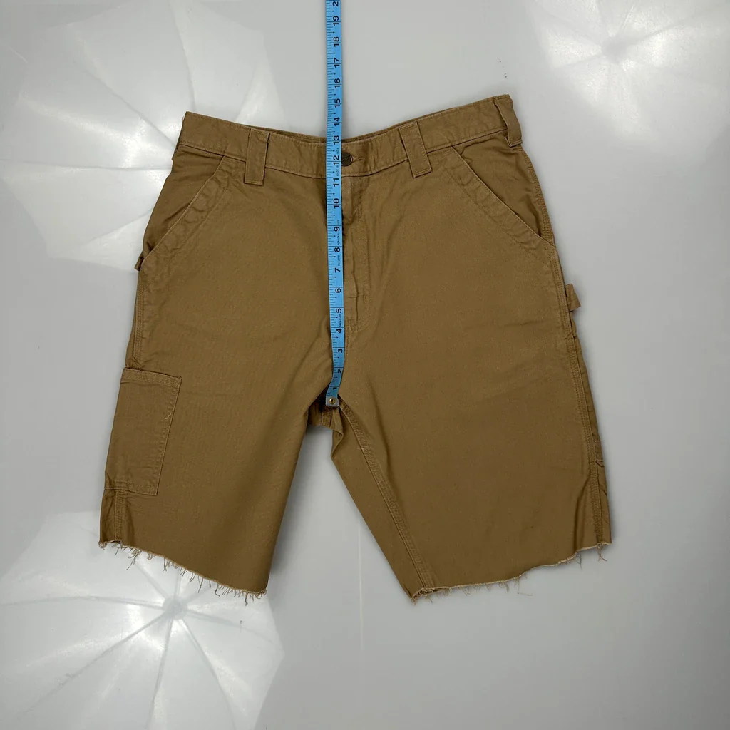 Carhartt Carpenter Shorts - 31W 10L Brown Cotton - Image 4