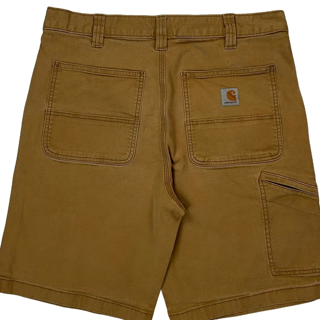 Carhartt Carpenter Shorts - 32W 10L Brown Cotton - Image 8