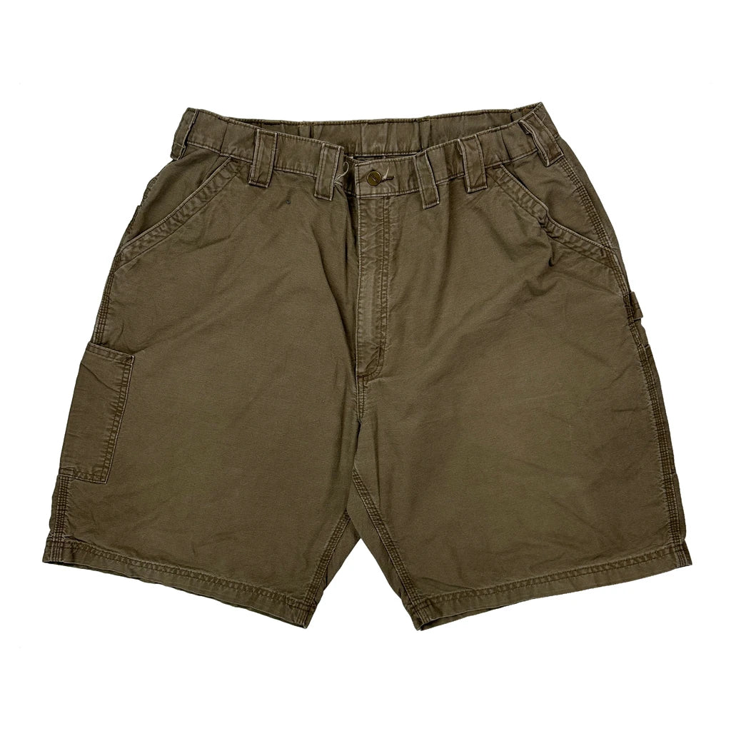 Carhartt Carpenter Shorts - 34W 10L Brown Cotton - Image 2