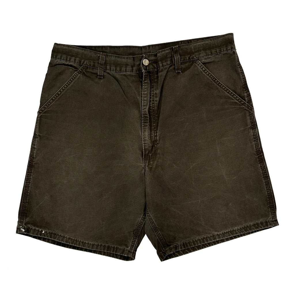 Carhartt Carpenter Shorts - 34W 8L Brown Cotton - Image 2