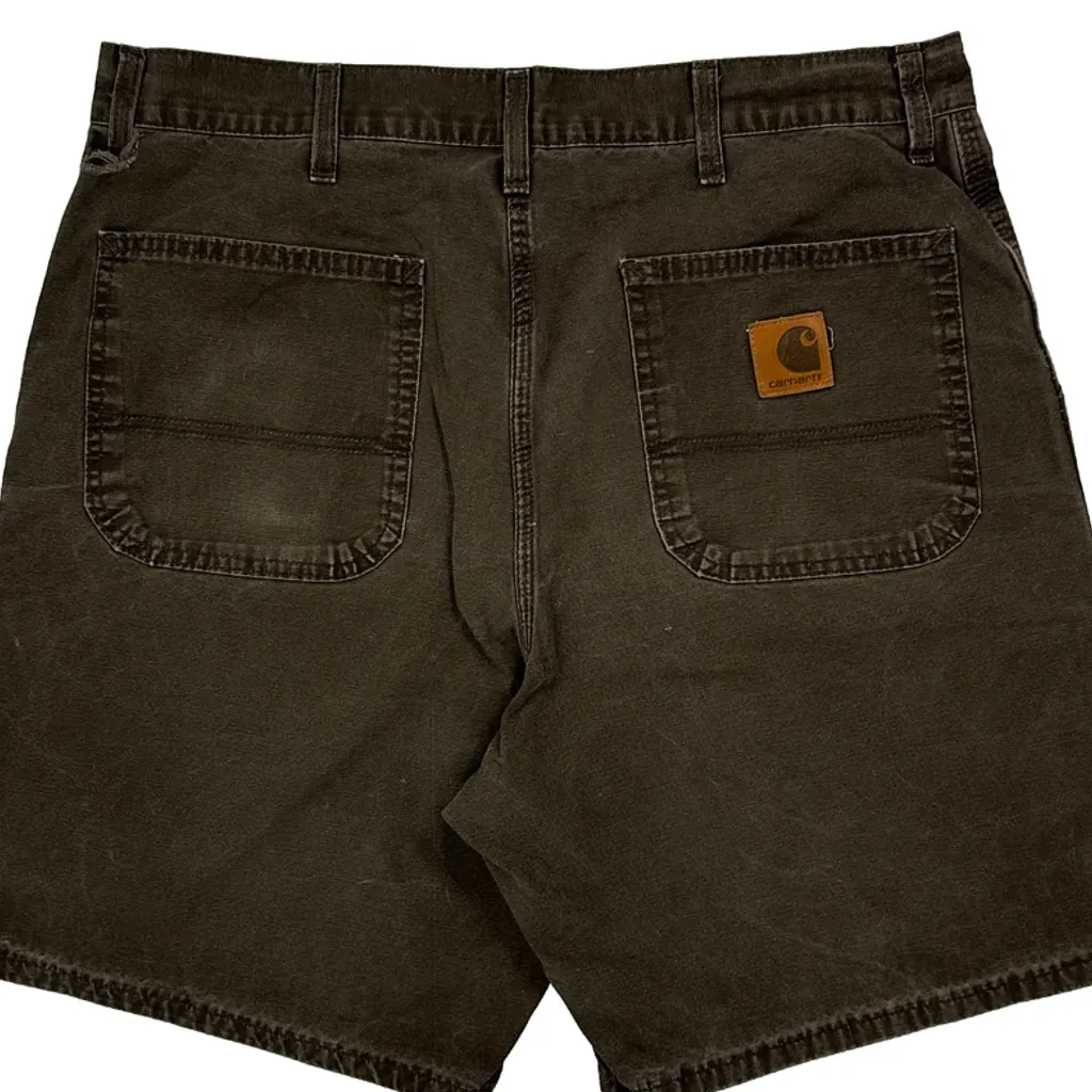 Carhartt Carpenter Shorts - 34W 8L Brown Cotton - Image 6
