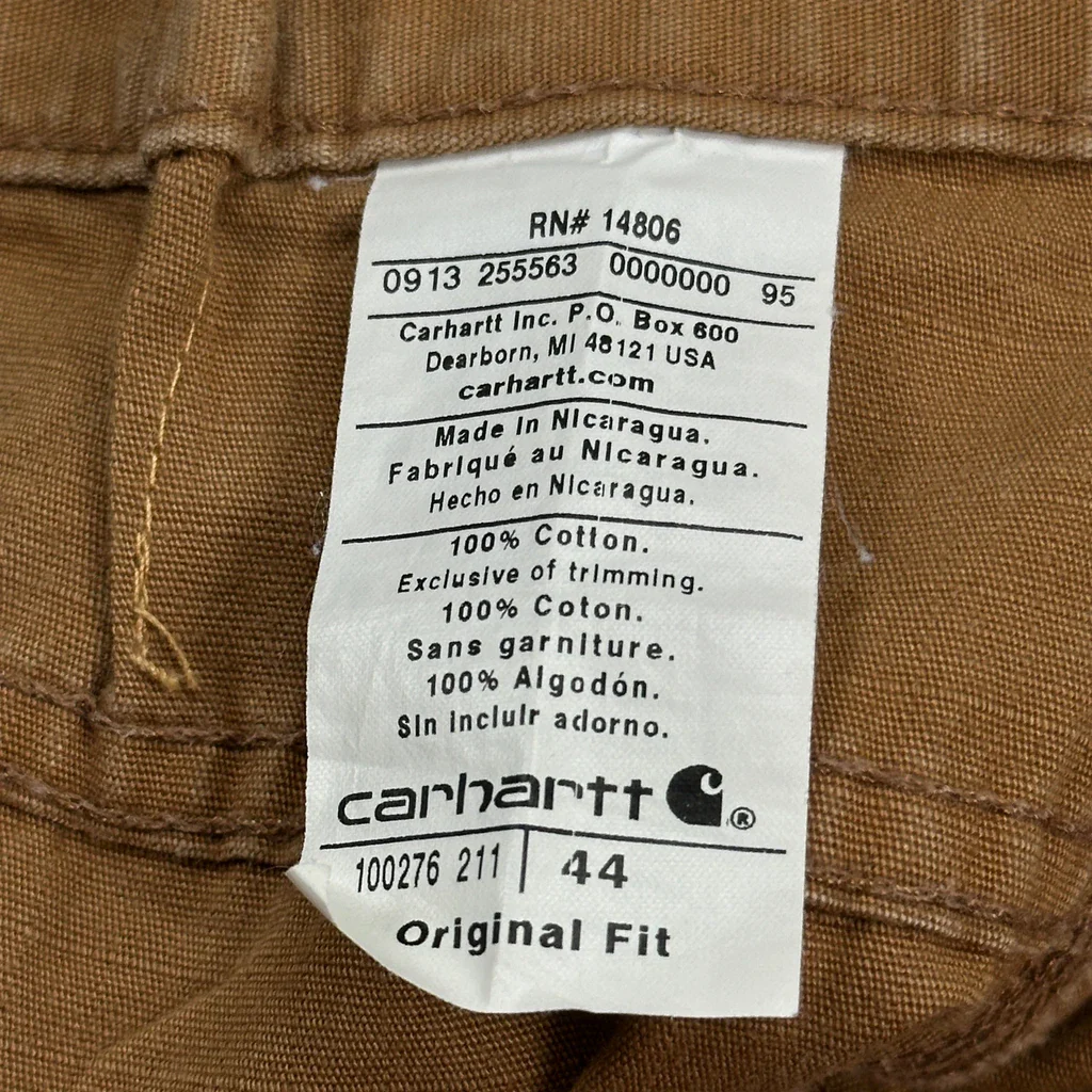 Carhartt Carpenter Shorts - 36W 12L Brown Cotton - Image 6