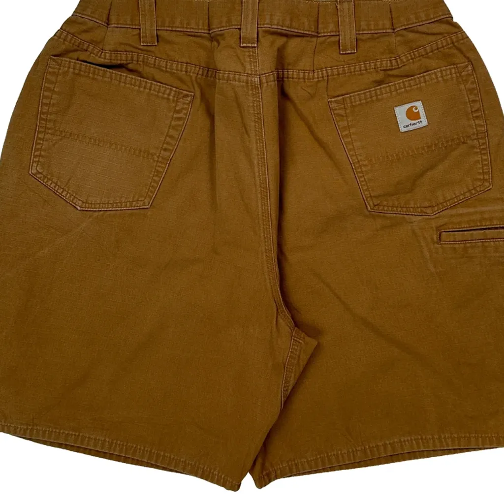 Carhartt Carpenter Shorts - 36W 12L Brown Cotton - Image 7