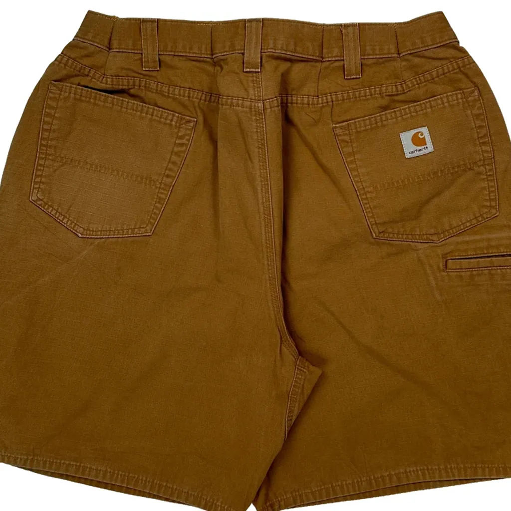Carhartt Carpenter Shorts - 36W 12L Brown Cotton - Image 8