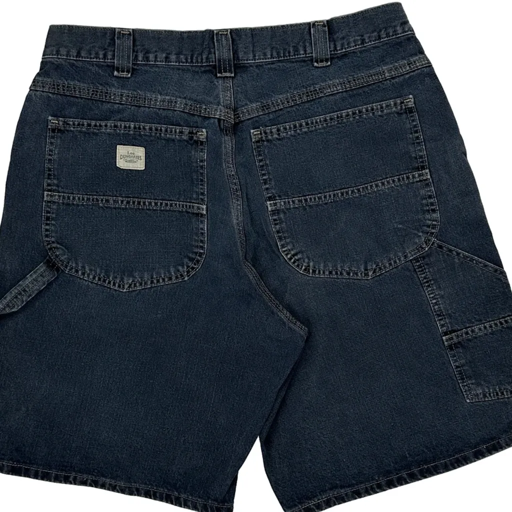 Carhartt Carpenter Shorts - 33W 10L Dark Wash Denim - Image 6