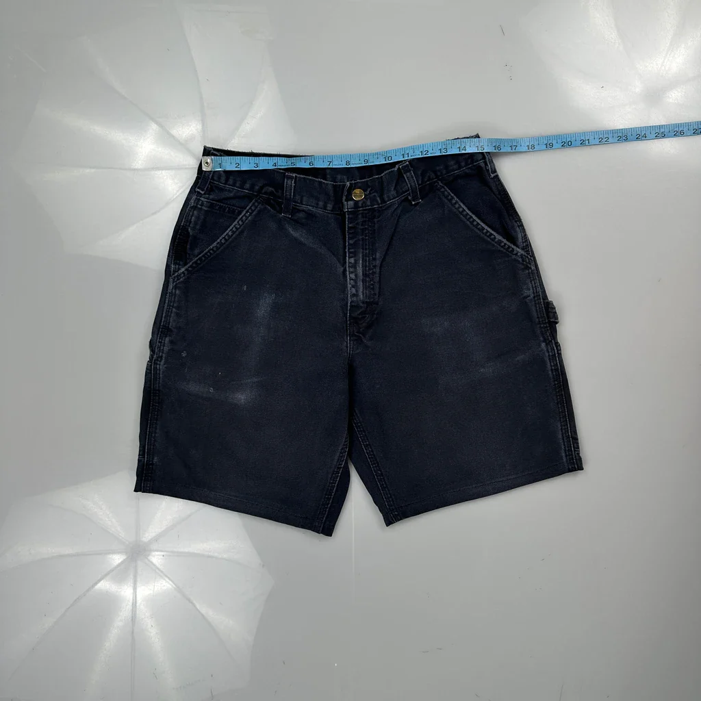 Carhartt Carpenter Shorts - 34W 9L Dark Wash Cotton - Image 3