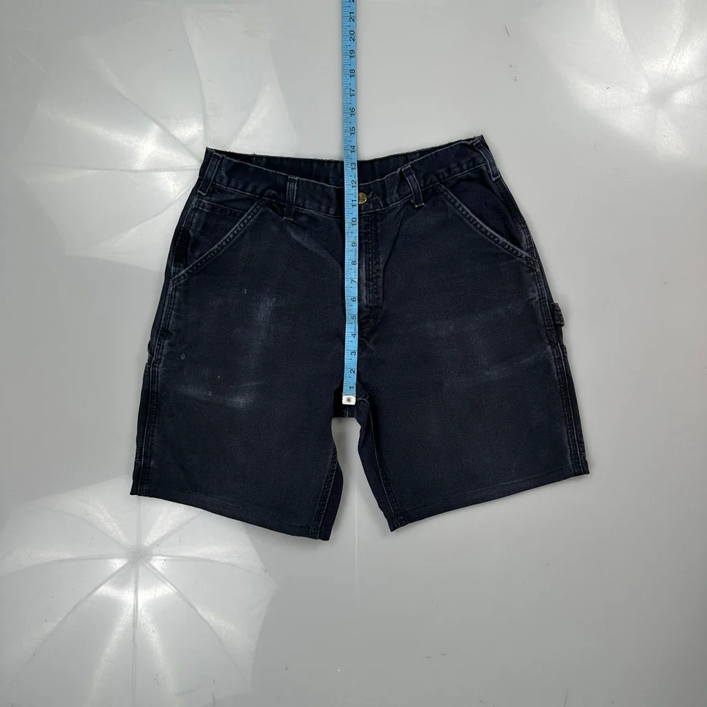 Carhartt Carpenter Shorts - 34W 9L Dark Wash Cotton - Image 4