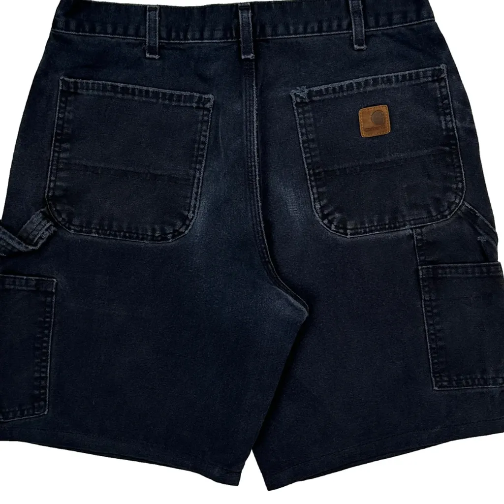 Carhartt Carpenter Shorts - 34W 9L Dark Wash Cotton - Image 7