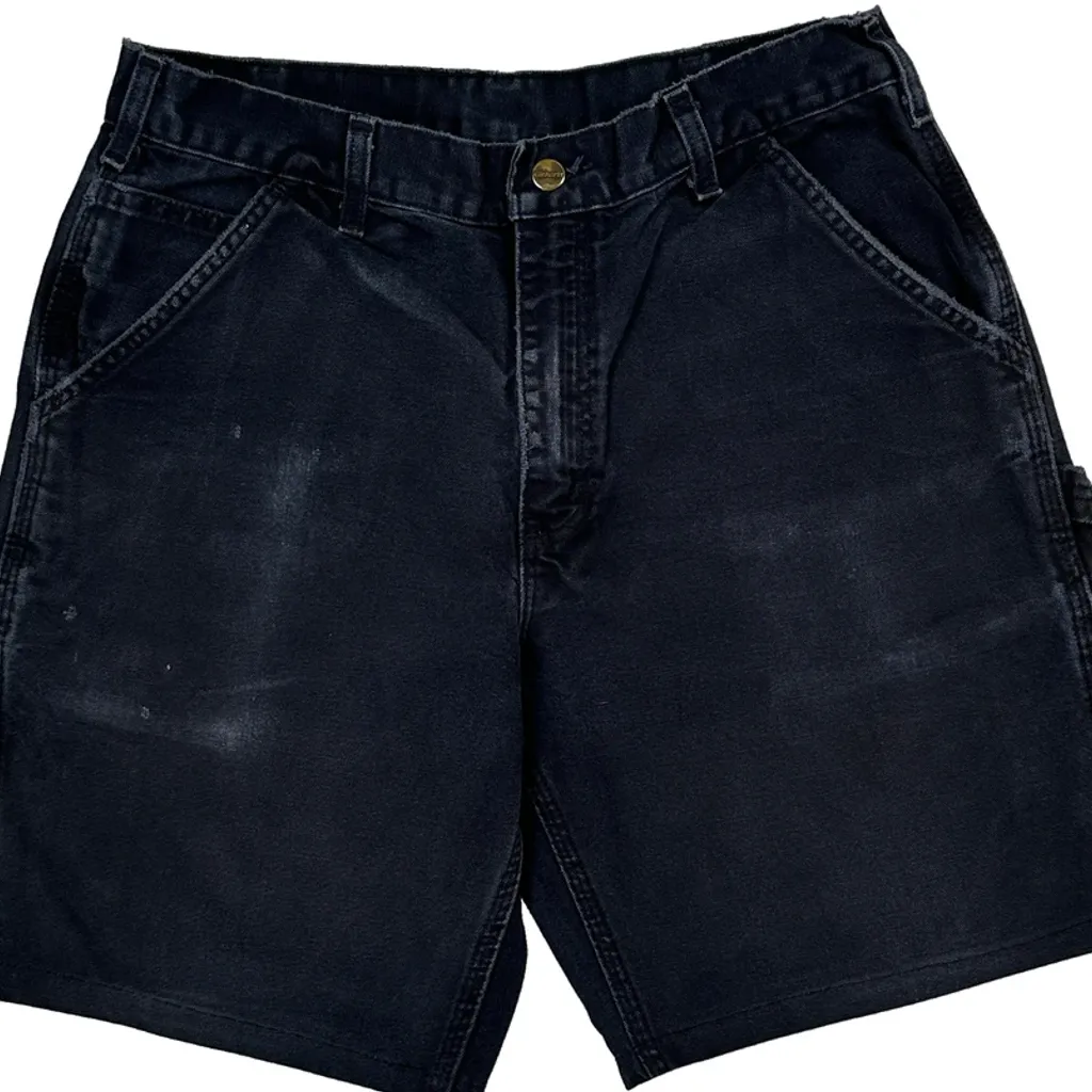 Carhartt Carpenter Shorts - 34W 9L Dark Wash Cotton - Image 9
