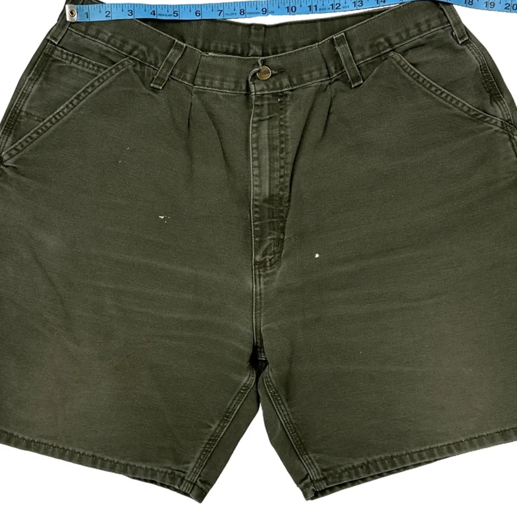 Carhartt Carpenter Shorts - 36W 9L Green Cotton - Image 10