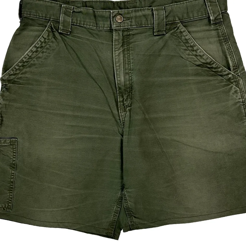 Carhartt Carpenter Shorts - 36W 8L Green Cotton - Image 10