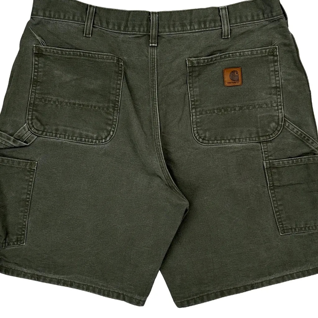 Carhartt Carpenter Shorts - 36W 9L Green Cotton - Image 7