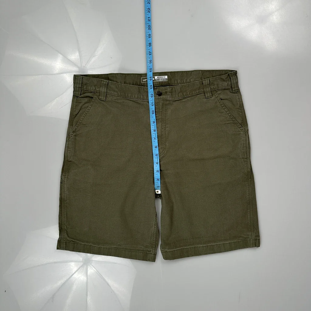Carhartt Carpenter Shorts - 40W 10L Green Cotton - Image 4