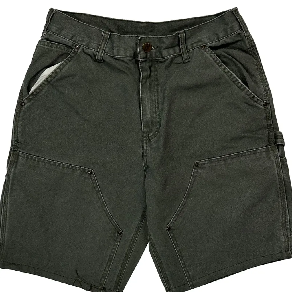 Carhartt Double Knee Carpenter Shorts - 28W 9L Grey Cotton - Image 10
