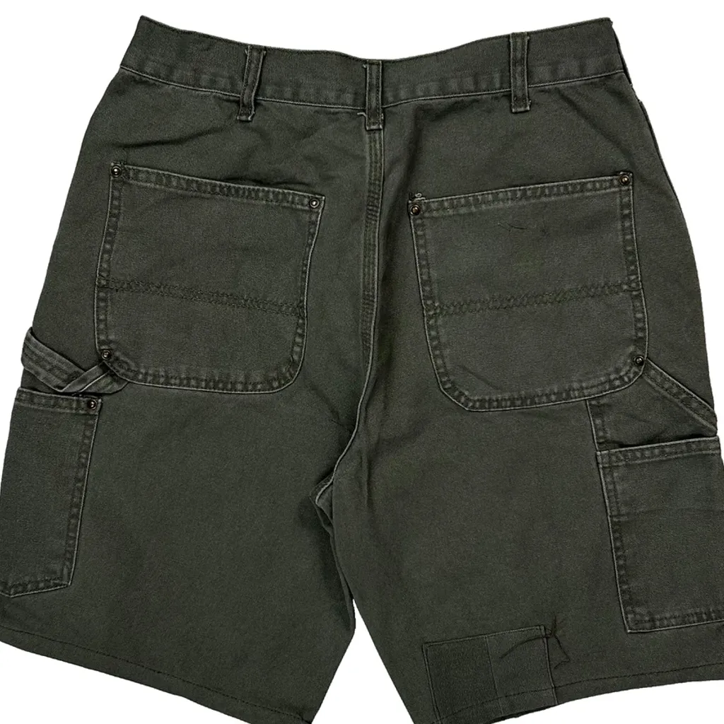 Carhartt Double Knee Carpenter Shorts - 28W 9L Grey Cotton - Image 8