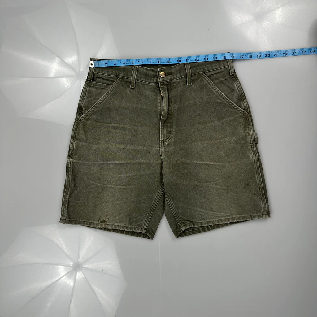 Carhartt Carpenter Shorts - 31W 9L Grey Cotton - Image 3