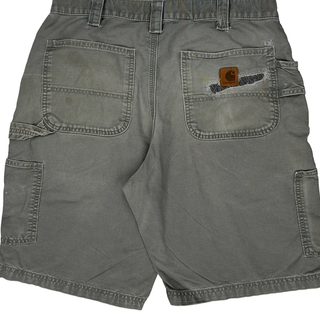Carhartt Carpenter Shorts - 32W 10L Grey Cotton - Image 8
