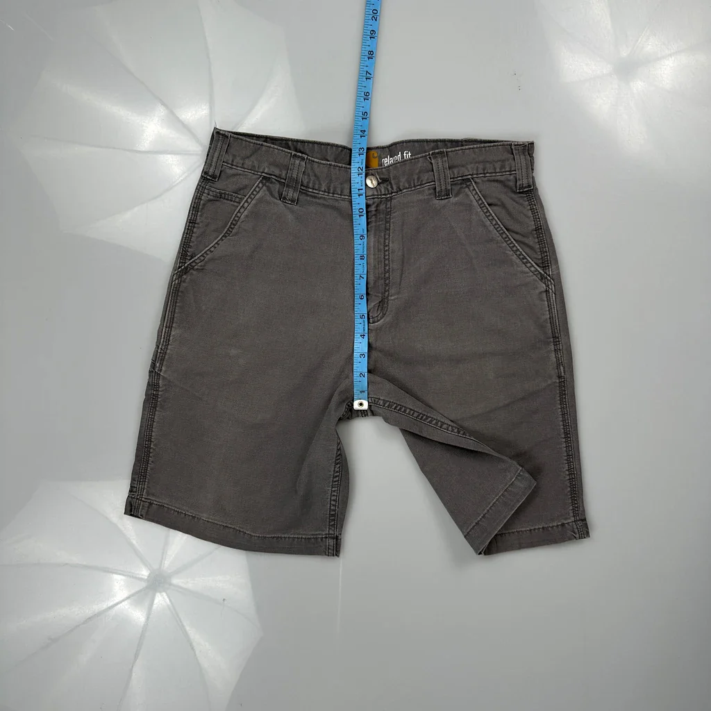 Carhartt Carpenter Shorts - 32W 10L Grey Cotton - Image 4