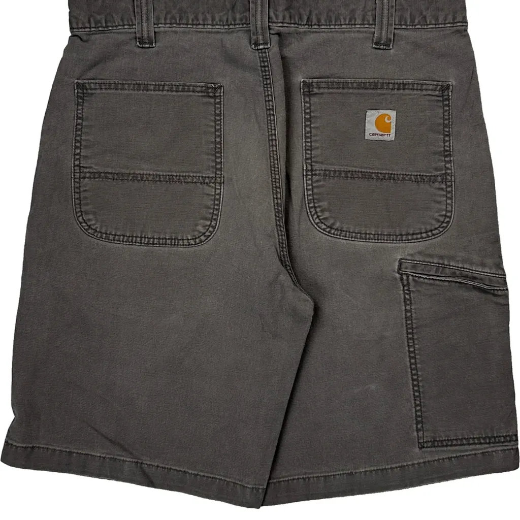Carhartt Carpenter Shorts - 32W 10L Grey Cotton - Image 7