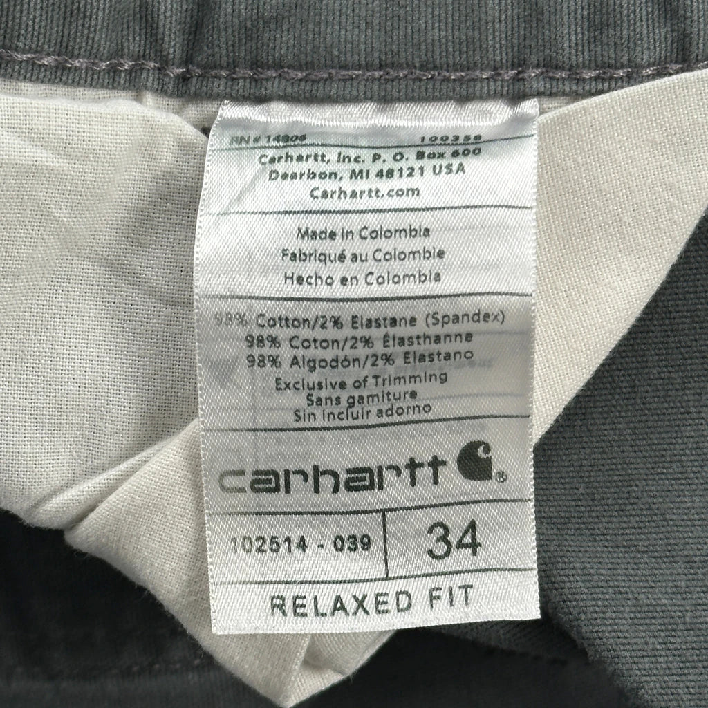 Carhartt Carpenter Shorts - 32W 10L Grey Cotton - Image 6
