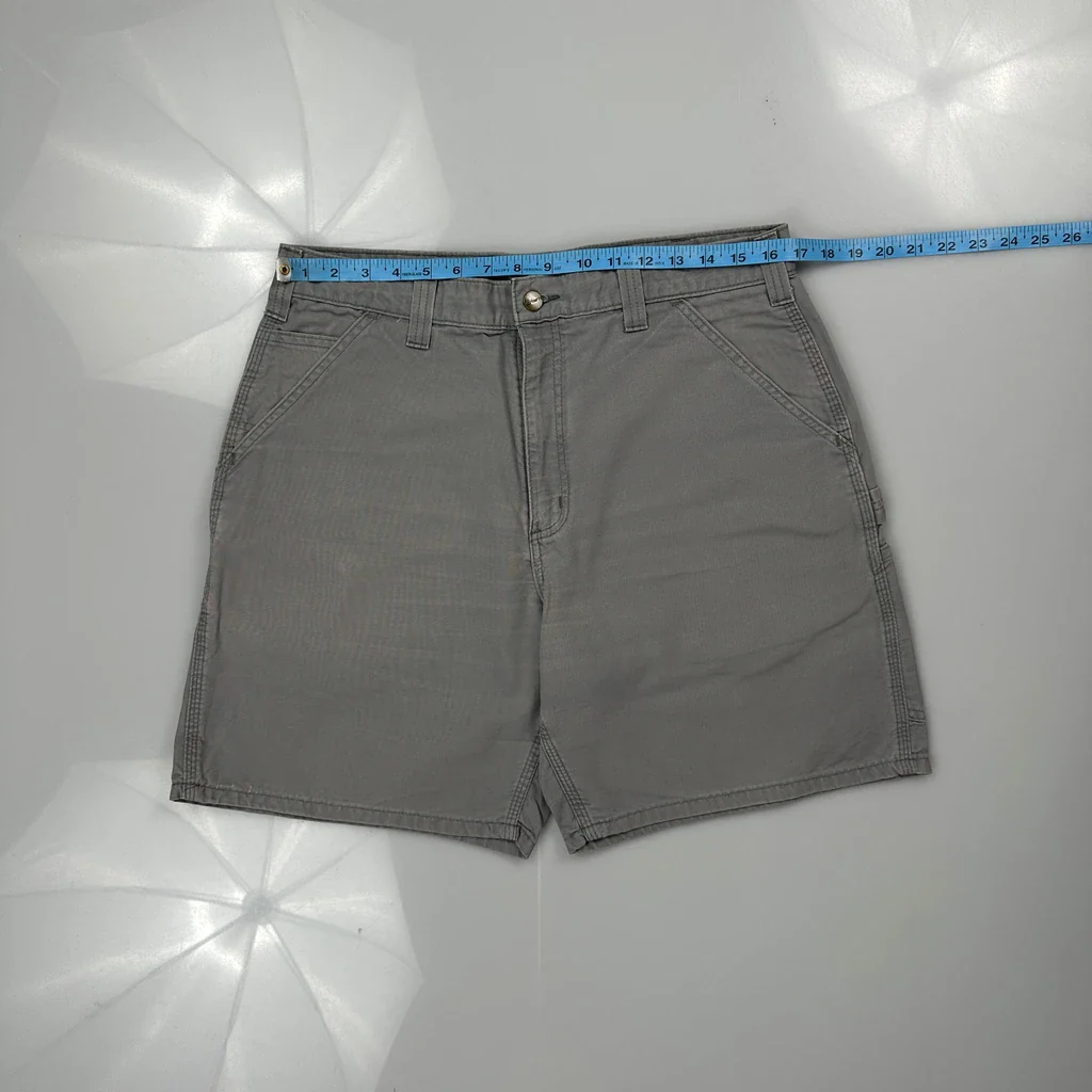 Carhartt Carpenter Shorts - 33W 10L Grey Cotton - Image 3