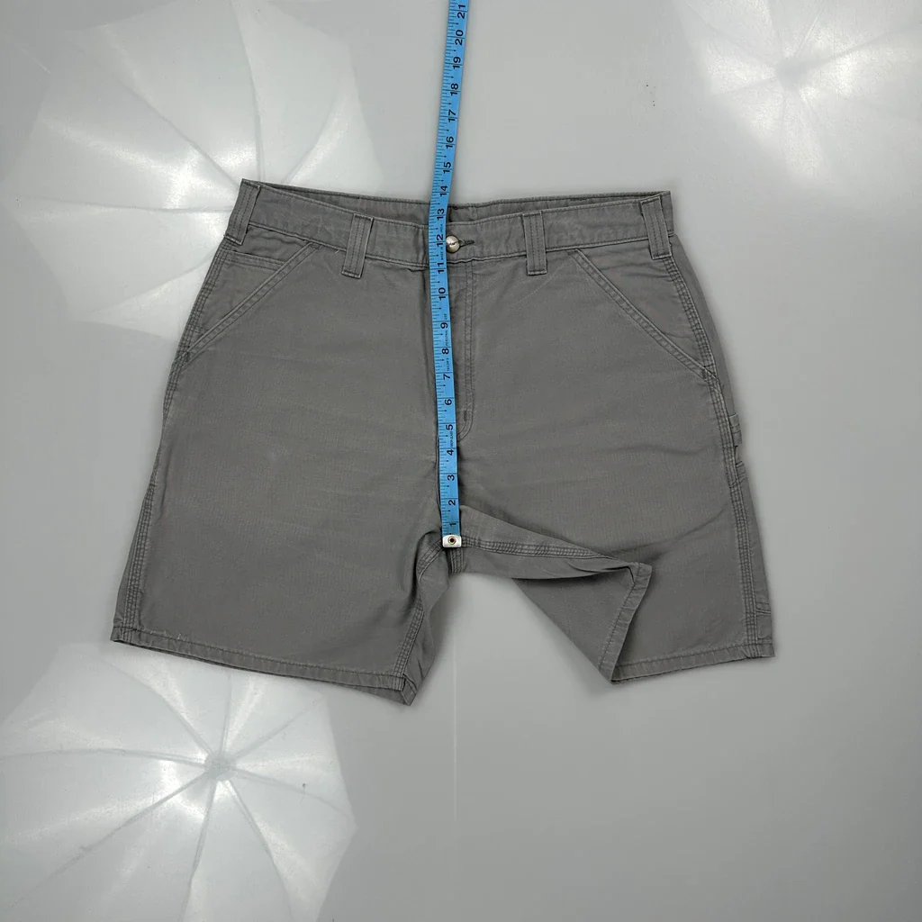 Carhartt Carpenter Shorts - 33W 10L Grey Cotton - Image 4