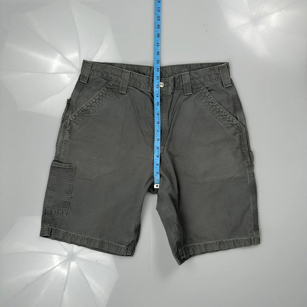 Carhartt Carpenter Shorts - 33W 10L Grey Cotton - Image 4