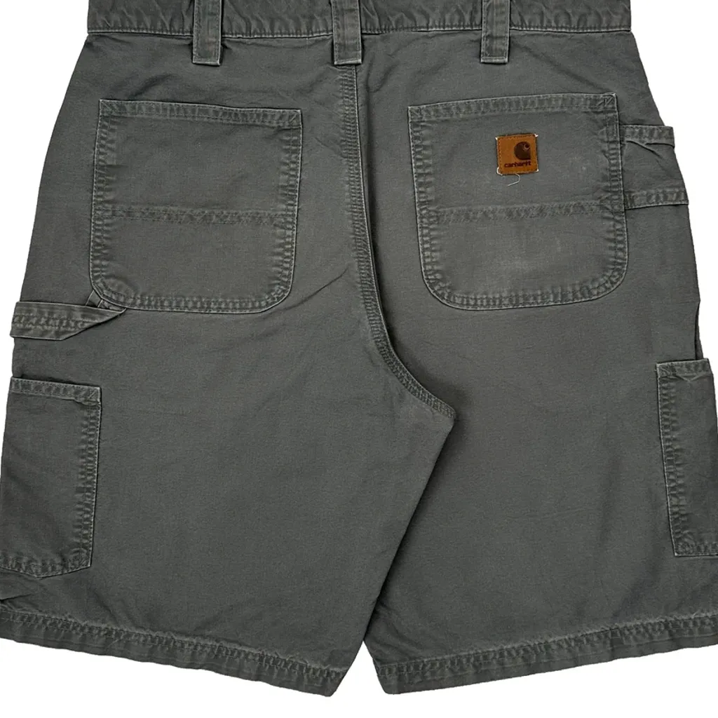 Carhartt Carpenter Shorts - 33W 10L Grey Cotton - Image 7