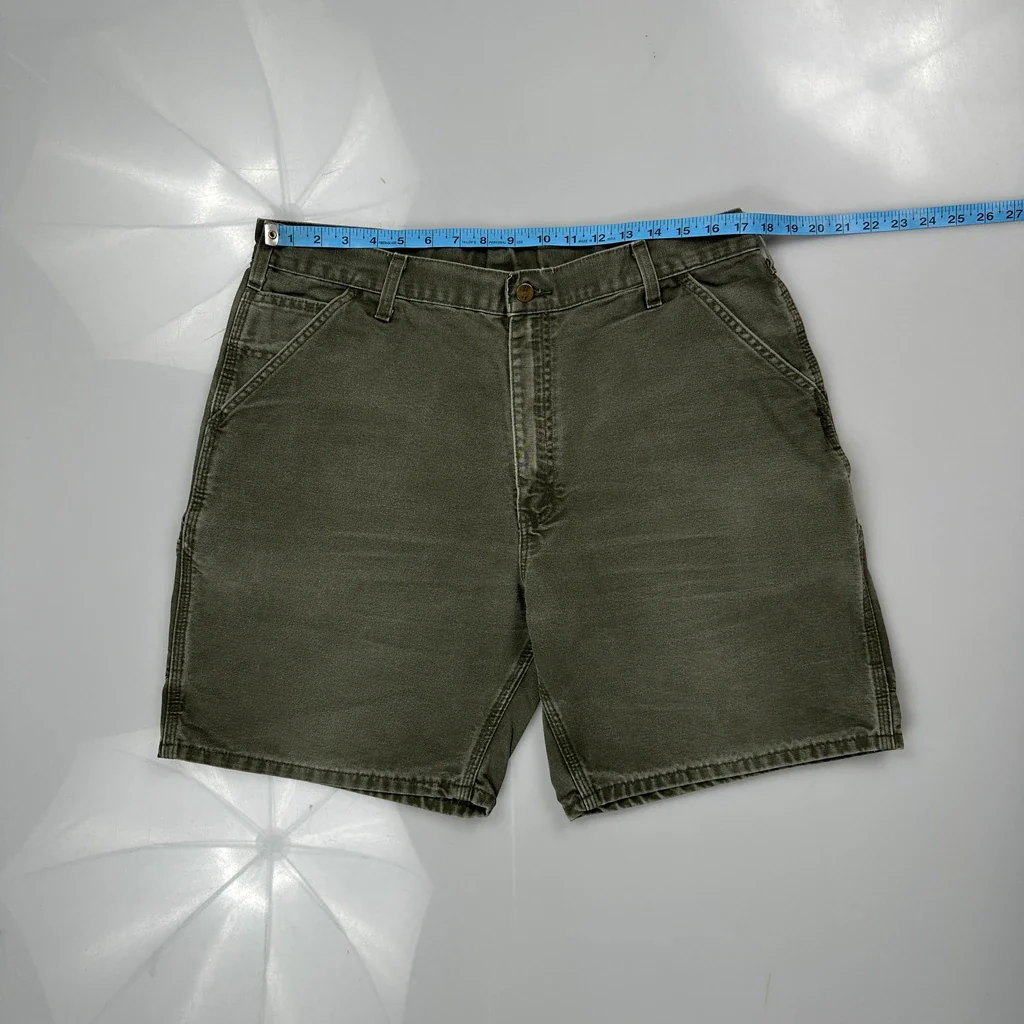 Carhartt Carpenter Shorts - 34W 9L Grey Cotton - Image 3