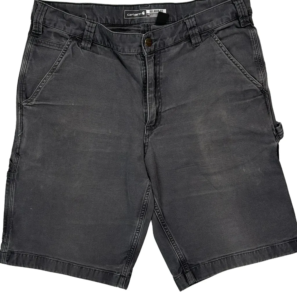 Carhartt Carpenter Shorts - 34W 11L Grey Cotton - Image 9