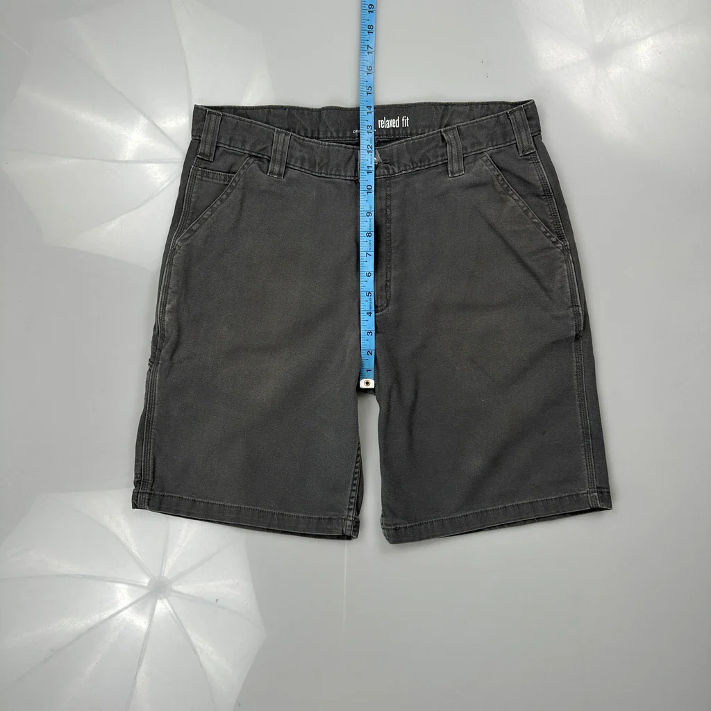 Carhartt Carpenter Shorts - 34W 10L Grey Cotton - Image 4